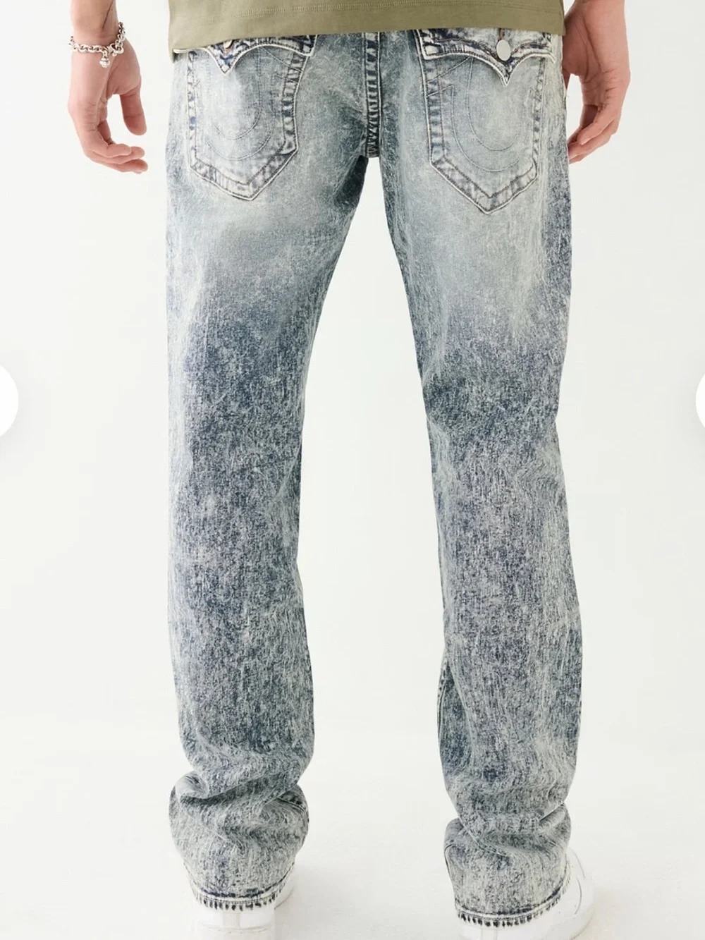 True‎ Religion Men's Risky Acid Wash Straight Jeans